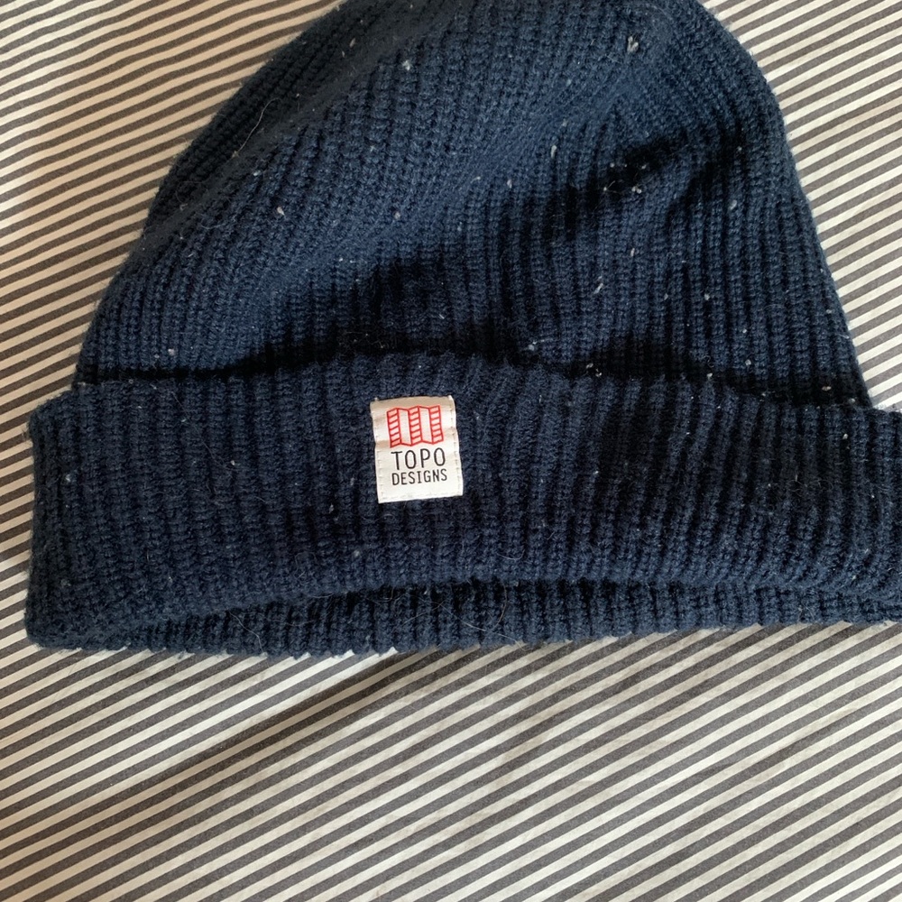 Topo Designs Dark Blue Knit Beanie